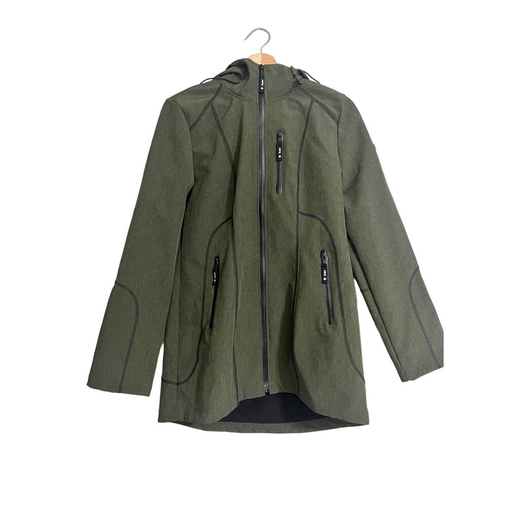 HFX Halifax Hooded Mid Length Olive Green Jacket Med